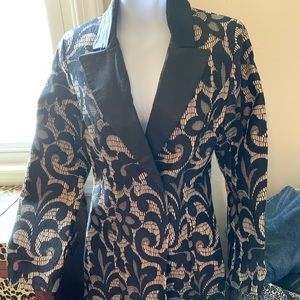 Venus Black Lace Coat